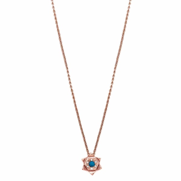pink-gold-star-necklace Pink Gold 6 Point Star Necklace