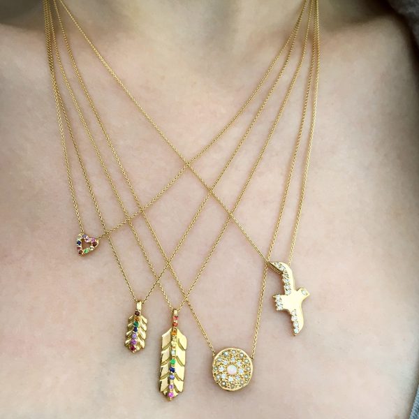 Diamond Flying Bird Necklace