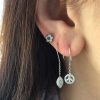 diamond marquis eye dangling earrings