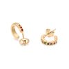 Yellow Gold Tie Dye Huggie Stud Earrings