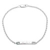 Bracelet_PlatinumSkinnyID Moonstone & Gem Skinny ID Bracelet