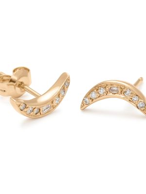Diamond Mini Moon Studs