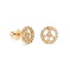 Earrings_TinyPeaceStuds (1) White Diamond Peace Sign Studs