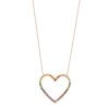 Rainbow Open Heart Necklace