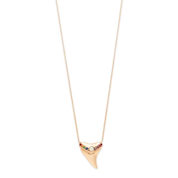 Necklace_OpalRainbowSharkTooth Opal Rainbow Shark Tooth Necklace