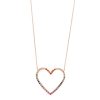 Rainbow Open Heart Necklace