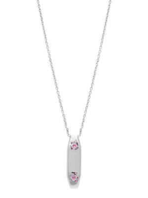 Sapphire Flower Id Necklace