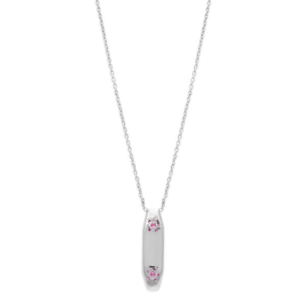 Necklace_SilverID Sapphire Flower Id Necklace