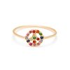 Ring_TinyTieDyePeaceSign Multicolor Tiny Peace Sign Ring