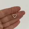 Birthstone Open Heart Necklace
