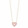 Birthstone Open Heart Necklace
