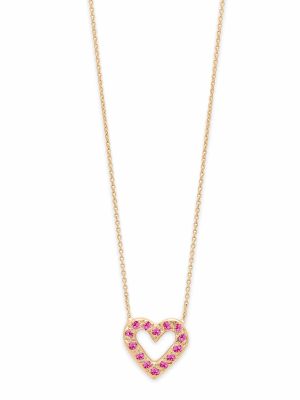 Birthstone Open Heart Necklace