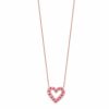Birthstone Open Heart Necklace