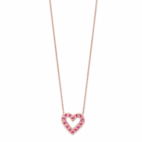 Birthstone Open Heart Necklace