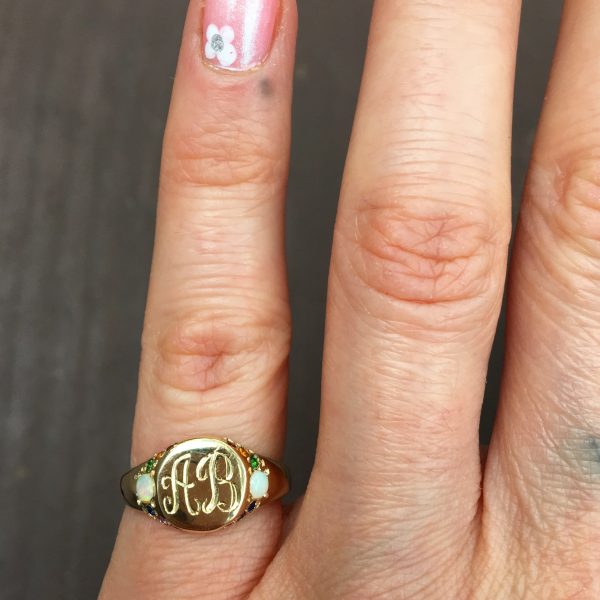 IMG_2917 Opal Rainbow Large Signet Ring