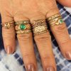 Three Rosecut Diamond Ring