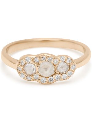 three rosecut diamond ring
