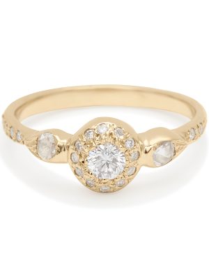 white diamond engagement ring