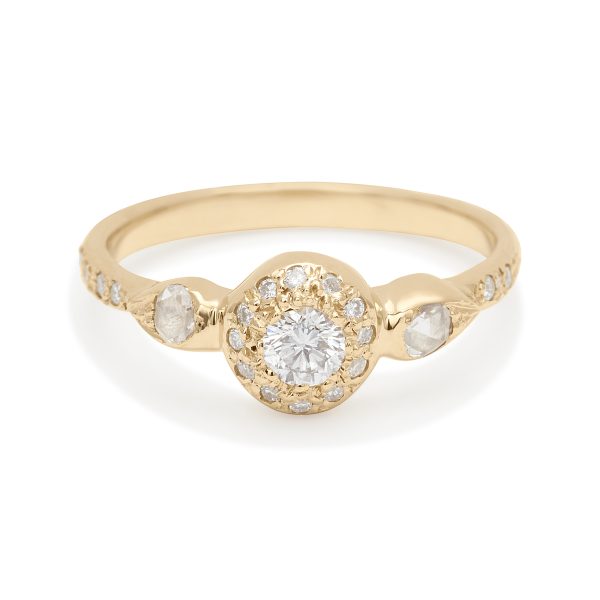 white diamond engagement ring