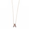 letter-necklace-gemstones-handmade-pinkgold Letter Necklace