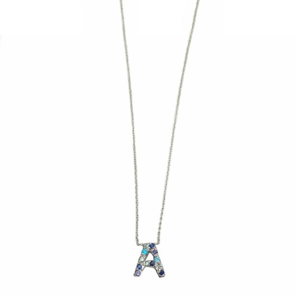 letter-necklace-gemstones-handmade-silver Letter Necklace