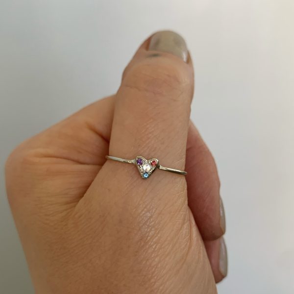 Custom Puff Heart Ring