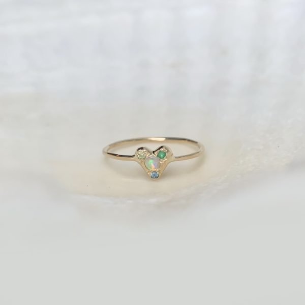 Custom Puff Heart Ring