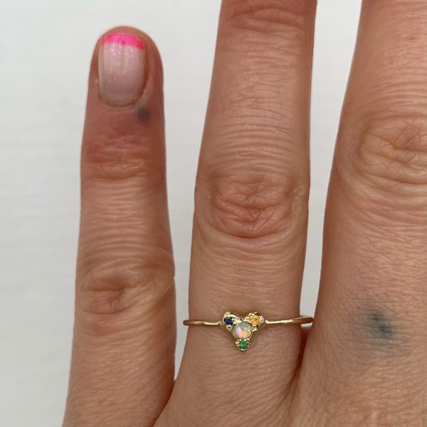 Custom Puff Heart Ring