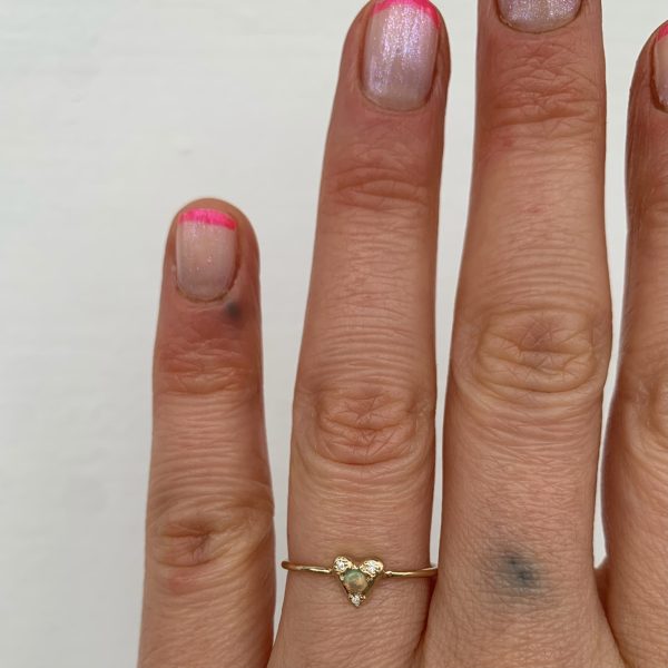 Custom Puff Heart Ring