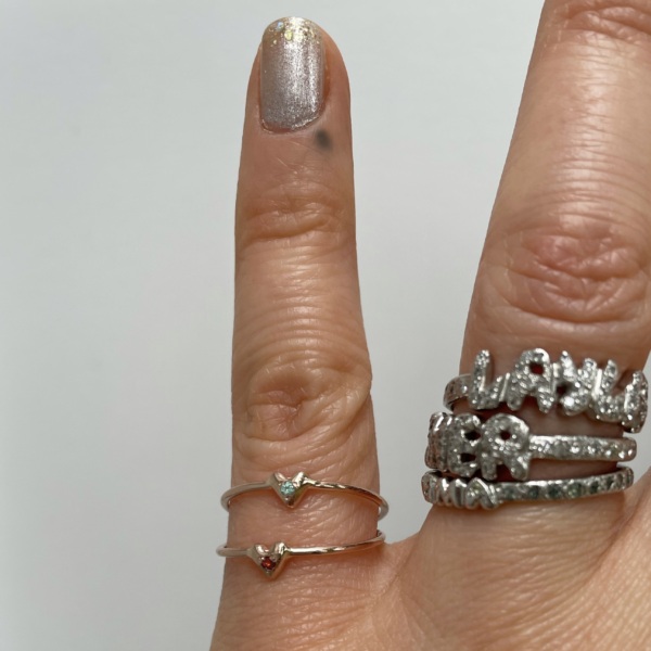 Custom Teeny Tiny Heart Ring