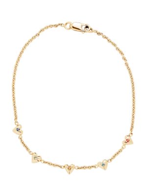 teeny tiny heart bracelet yellow gold