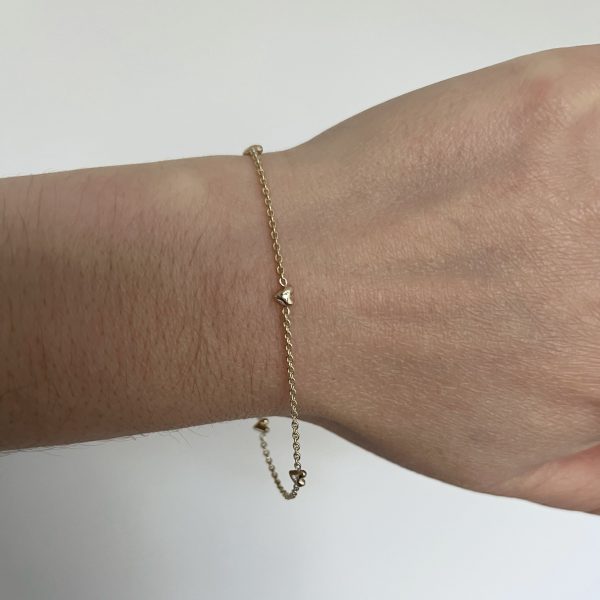 teeny_tiny_gold_diamond_heart_bracelet Custom Teeny Tiny Heart Bracelet