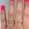 wearing-the-mrs-ring-diamond-14k-gold wearing the mrs ring with diamond in 14k gold