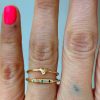 wearing the teeny tiny heart ring
