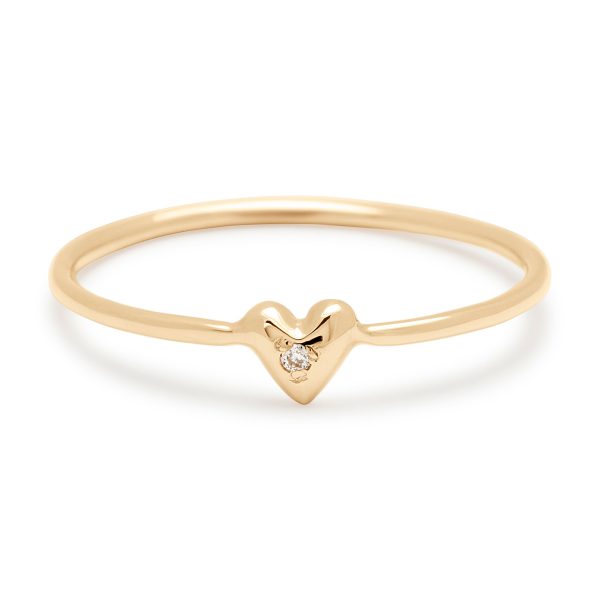Teeny Tiny Heart Ring in 14k Yellow Gold