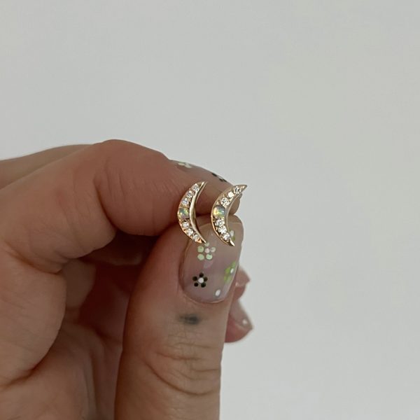 Custom Mini Moon Studs