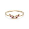 Mini Moon Ring - Personalize the Gemstones - 14k Yellow Gold
