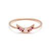 Mini Moon Ring - Personalize the Gemstones - 14k Rose Gold