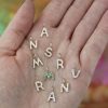 diamond_emerald_letter_charm Letter Charm