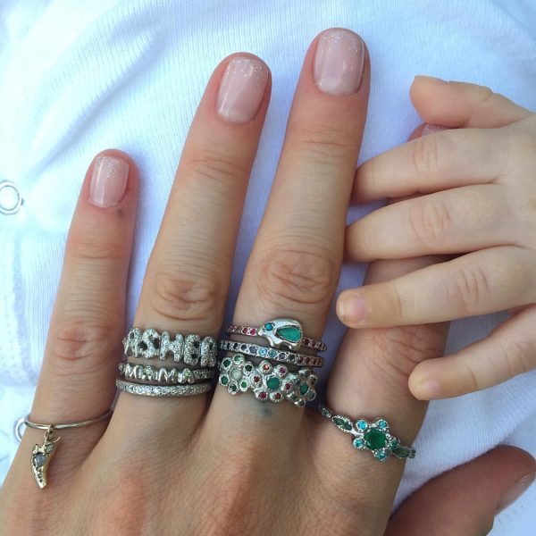 lifestyle-photo-platinum-name-ring-with-white-diamonds lifestyle photo platinum name ring with white diamonds