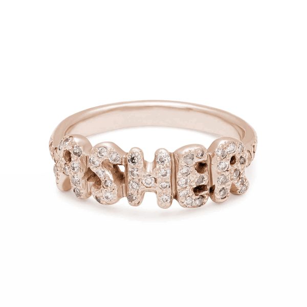 pink-gold-name-ring-with-white-diamonds White Diamond Encrusted Custom Name Ring