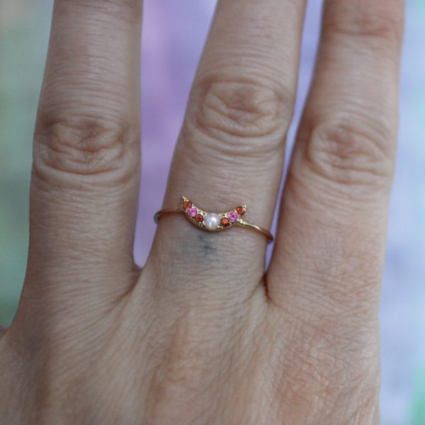Custom Mini Moon Ring