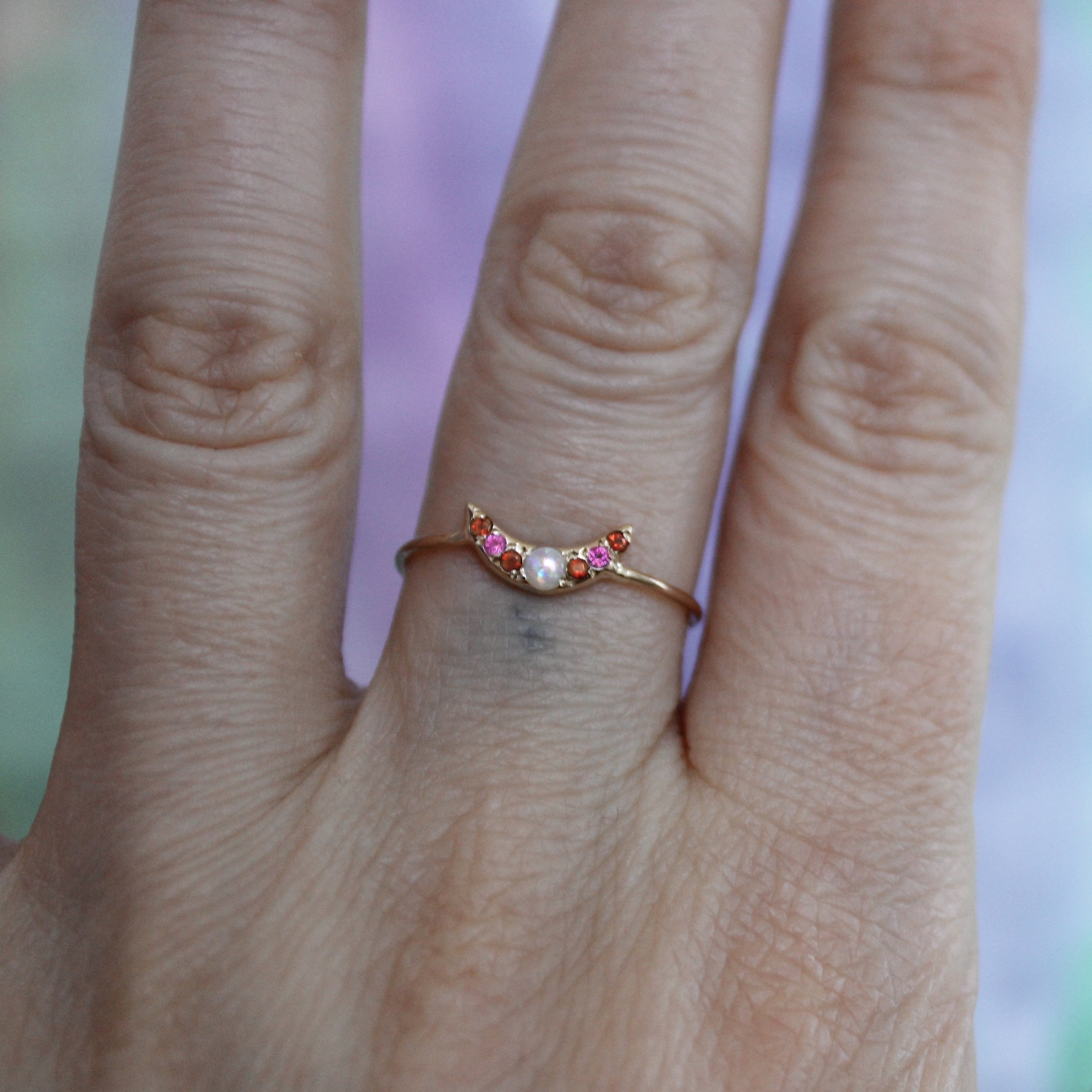 Custom Mini Moon Ring - Image 2