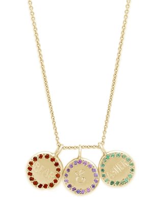 circle-necklace-customize-gemstones-engraving-personalized-3-circles-yellow-gold Custom Circle Necklace - Personalized Engraving and choose gemstones - 3 circles in yellow gold