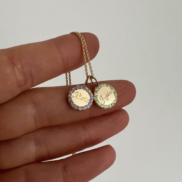 gold_circle_charm_necklace Custom Circle Necklace