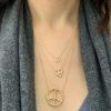 Diamond Peace Heart Necklace