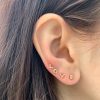 White Diamond Letter Stud