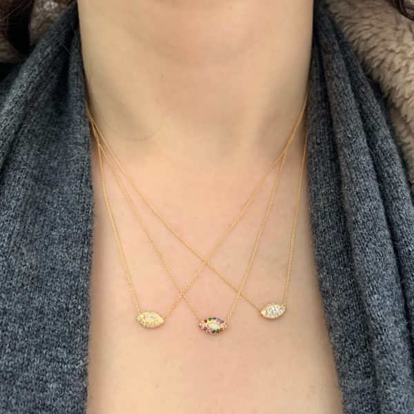 Diamond Marquis Eye Necklace