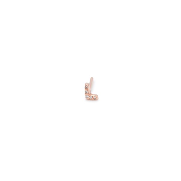 letter-stud-earrings-diamond-encrusted-14k-pink-gold 14k pink gold diamond encrusted letter stud earring