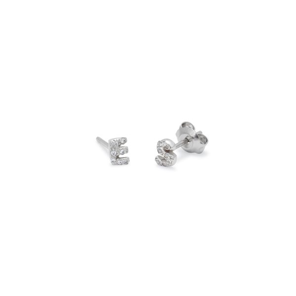 platinum-diamond-letter-studs-earrings-diamond-encrusted platinum diamond encrusted letter stud earrings